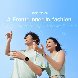 Casual Square Smart Watch with Calculator - Analog-Digital Silicone Band, Rechargeable Lithium Polymer Battery, Sports Modes, AI Voice & Music Control, Waterproof Fitness Tracker, Compatible with iPhone & Android