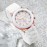 2pcs Couples Watch Casual Round Pointer Quartz Watch Analog Silicone Wrist Watch, Valentines Gift For Him Her