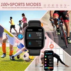 Original Smart Watch For Men Women ( Answer/Make Call ), With Calorie Tracker, Pedometer, 100+Sport Modes, Music Control, Voice Control Colorful Smart Band Bracelet For IOS & Android