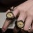 Vintage Mini Finger Ring Watch Roman Numeral Punk Quartz Watch Trendy Couple Finger Ring Watches Accessories
