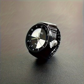 Funky Glow-in-the-Dark Finger Watches, Simple Creative Ring Watches For Men & Women, Unisex Novelty Accessory