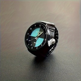 Funky Glow-in-the-Dark Finger Watches, Simple Creative Ring Watches For Men & Women, Unisex Novelty Accessory