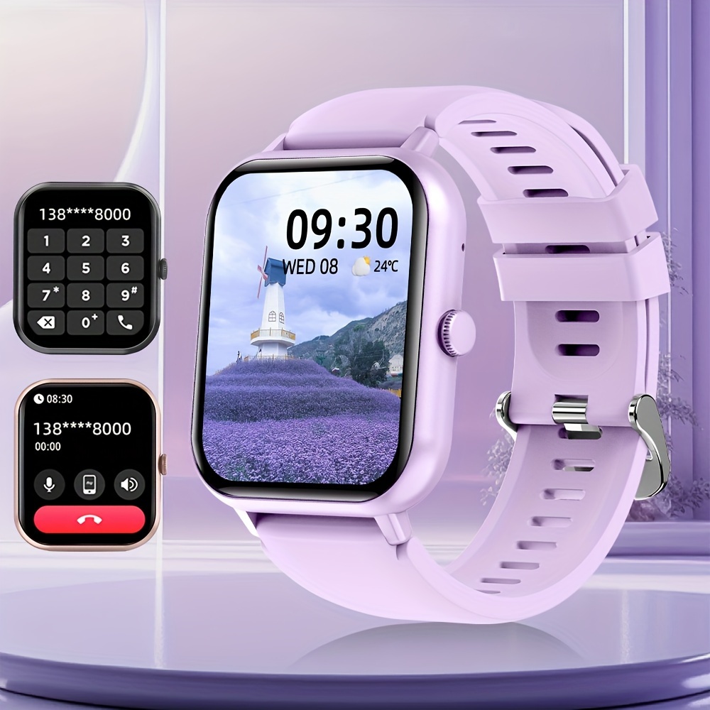 2024 new 1 83 full touch screen smartwatch wireless calling fitness with 100 modes pedometer calorie counter for men and women details 1