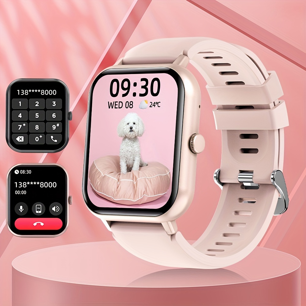 2024 new 1 83 full touch screen smartwatch wireless calling fitness with 100 modes pedometer calorie counter for men and women details 3