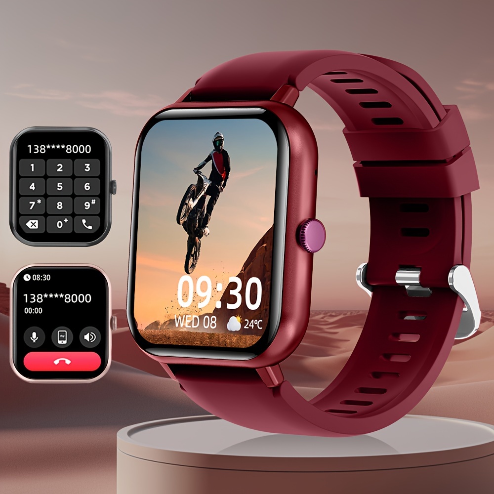 2024 new 1 83 full touch screen smartwatch wireless calling fitness with 100 modes pedometer calorie counter for men and women details 5