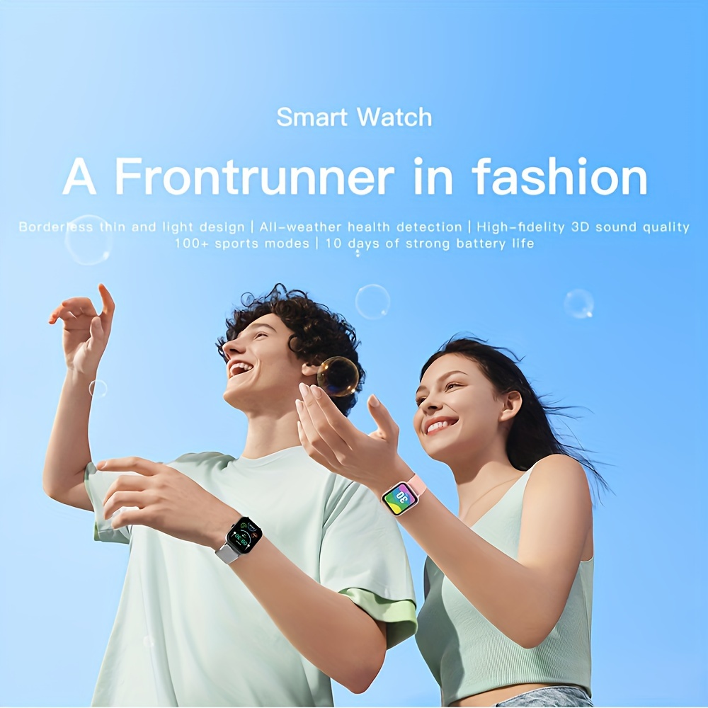 2024 new 1 83 full touch screen smartwatch wireless calling fitness with 100 modes pedometer calorie counter for men and women details 12