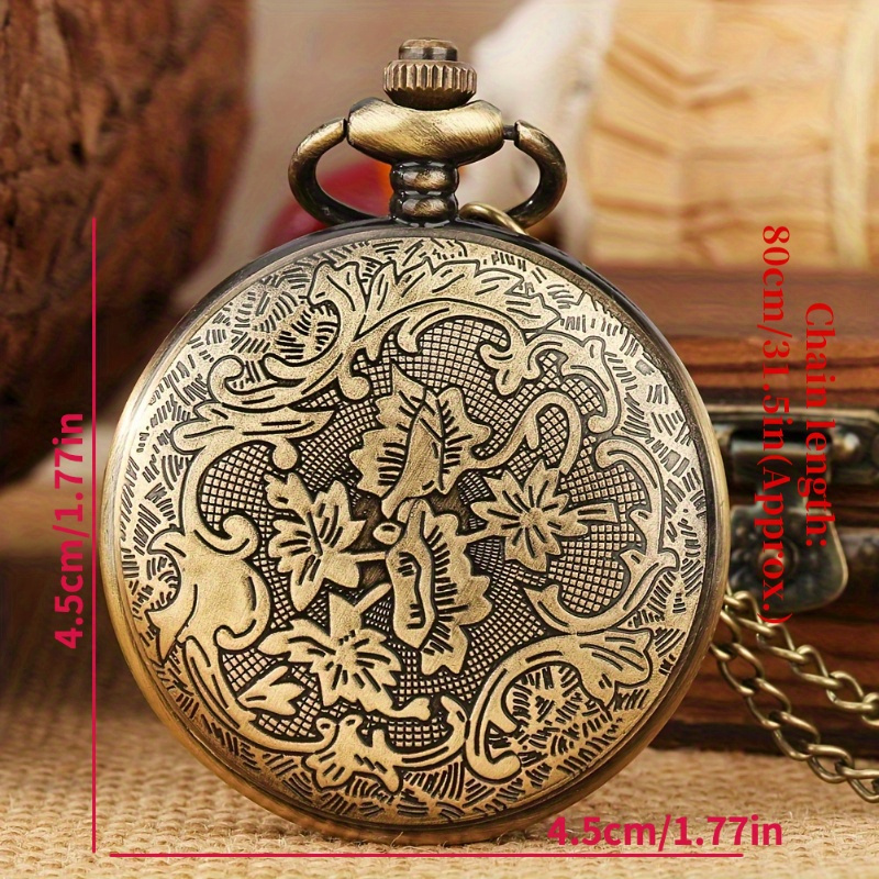 vintage seeing deer pocket casual fashion accessories pendant clock details 3