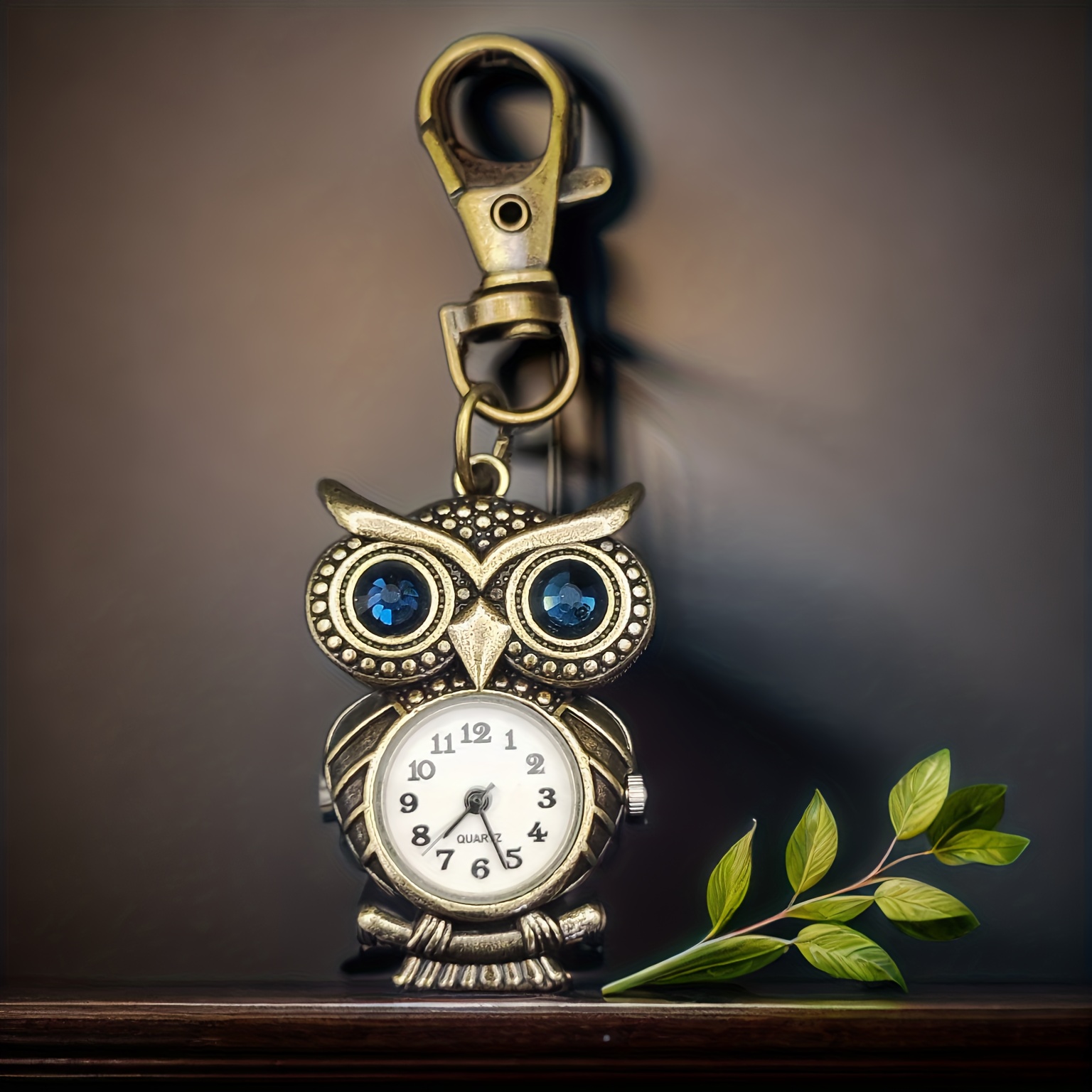 vintage owl quartz pocket watch with clip cute care nurse watch doctor paramedic medical brooch fob watch details 2