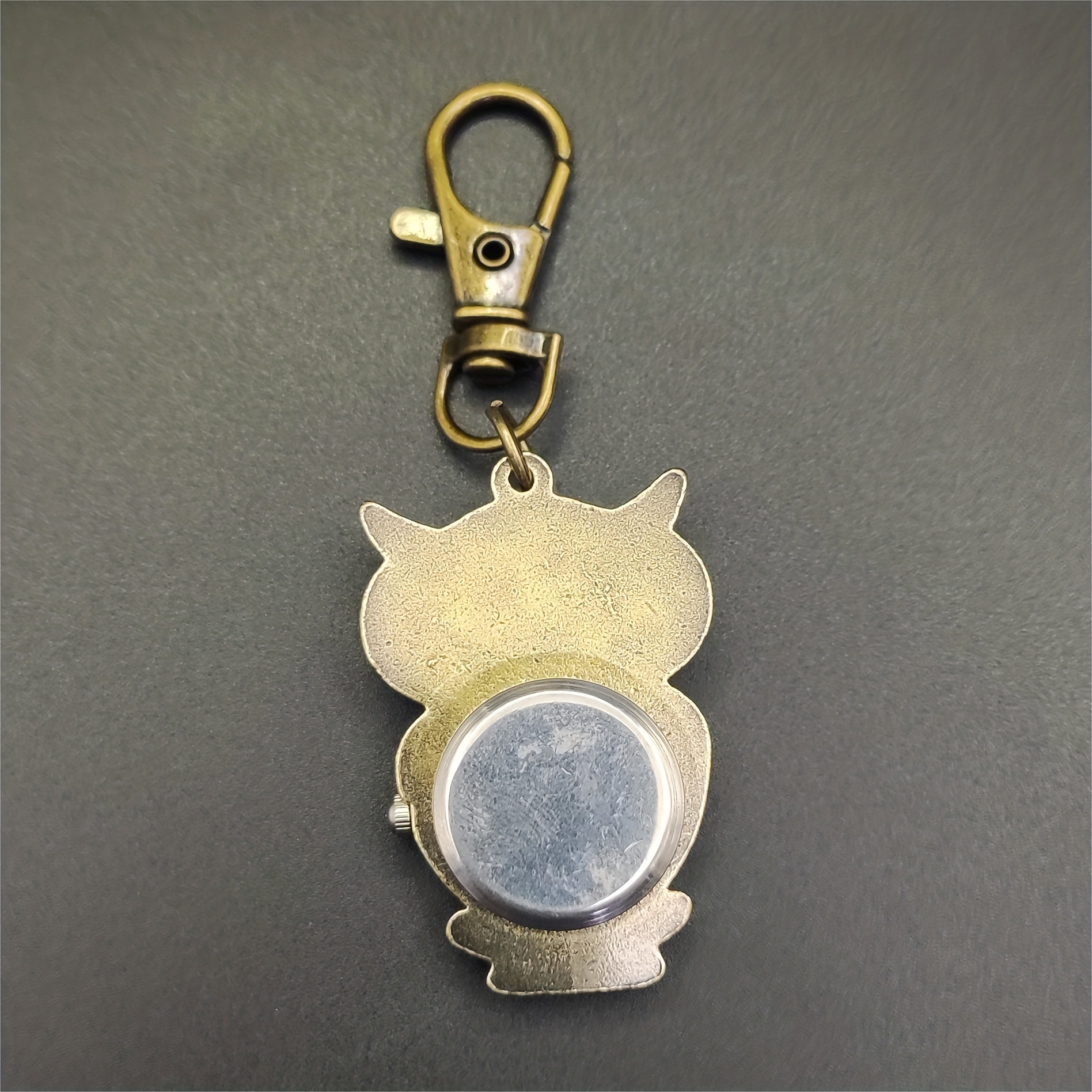 vintage owl quartz pocket watch with clip cute care nurse watch doctor paramedic medical brooch fob watch details 4