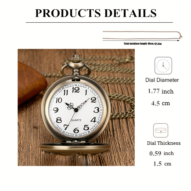motorcycle quartz pocket watch vintage hollow out fashion necklace chain watch souvenir gift for motorcycle details 1