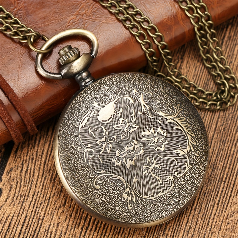 motorcycle quartz pocket watch vintage hollow out fashion necklace chain watch souvenir gift for motorcycle details 4