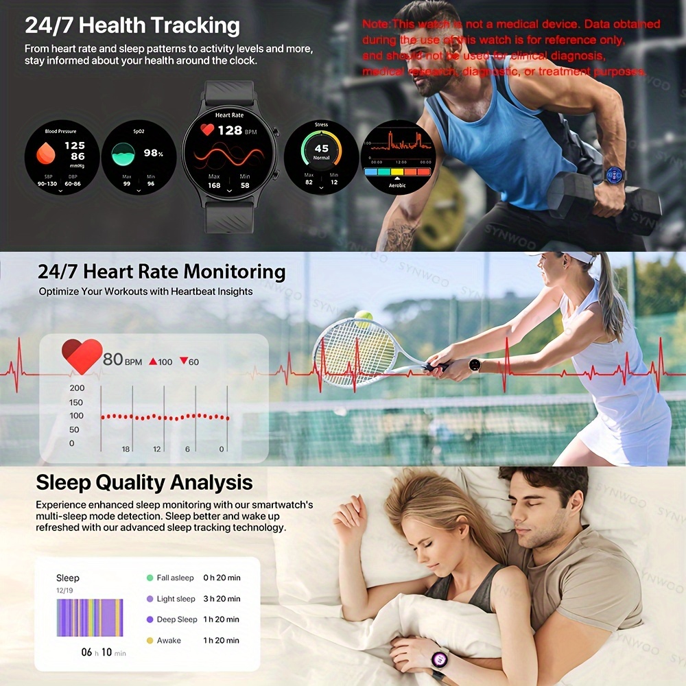 womens smartwatch 1 39 full touch screen 100 sports modes personalized dials activity music control wireless calling for iphone android details 2