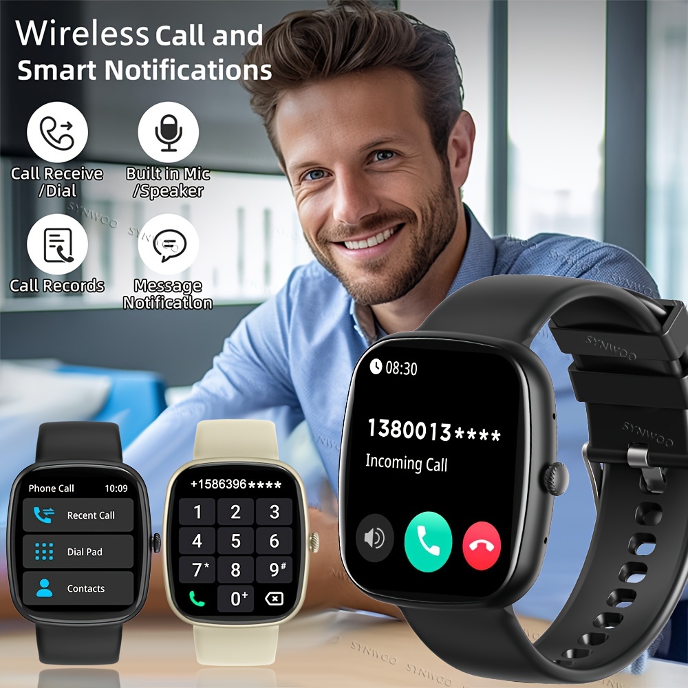 original smart watch for men women answer make call with calorie pedometer 100 sport modes music control voice control colorful smart band bracelet for ios android details 4