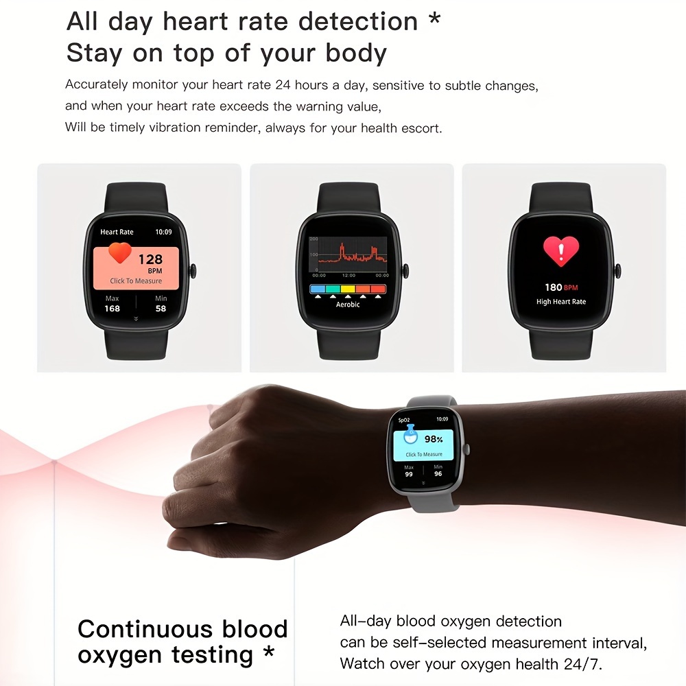 original smart watch for men women answer make call with calorie pedometer 100 sport modes music control voice control colorful smart band bracelet for ios android details 6