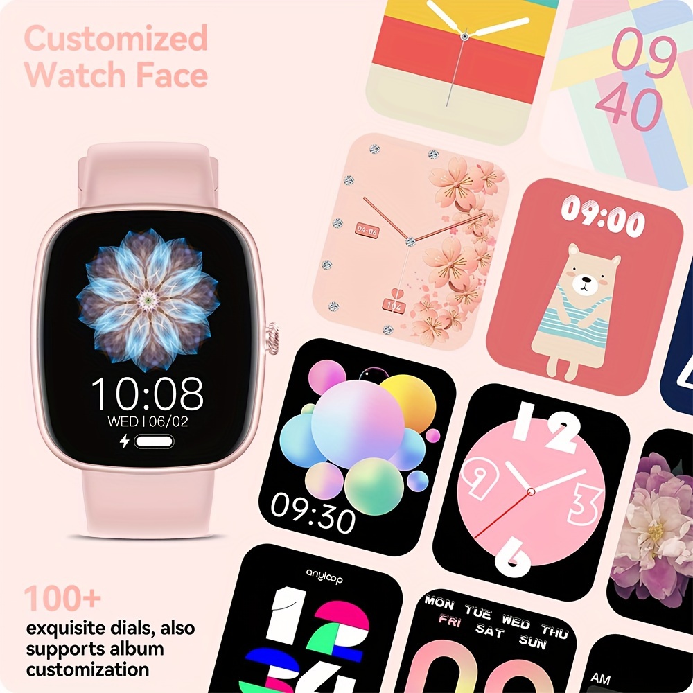 original smart watch for men women answer make call with calorie pedometer 100 sport modes music control voice control colorful smart band bracelet for ios android details 8
