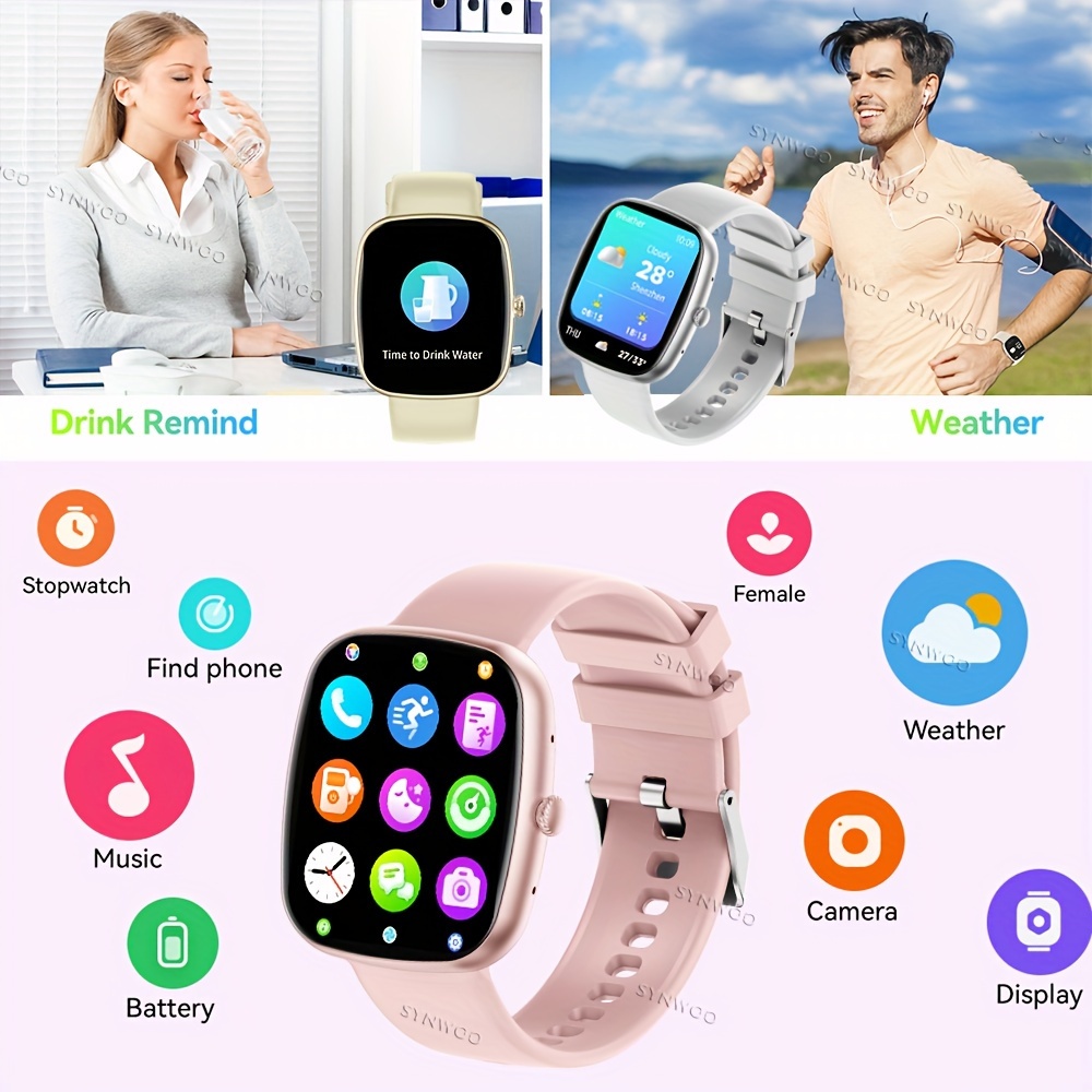 original smart watch for men women answer make call with calorie pedometer 100 sport modes music control voice control colorful smart band bracelet for ios android details 9