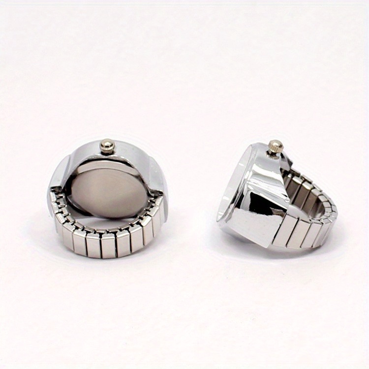 y2k round pointer quartz finger watch punk party elastic band ring watch gift for valentines day details 2