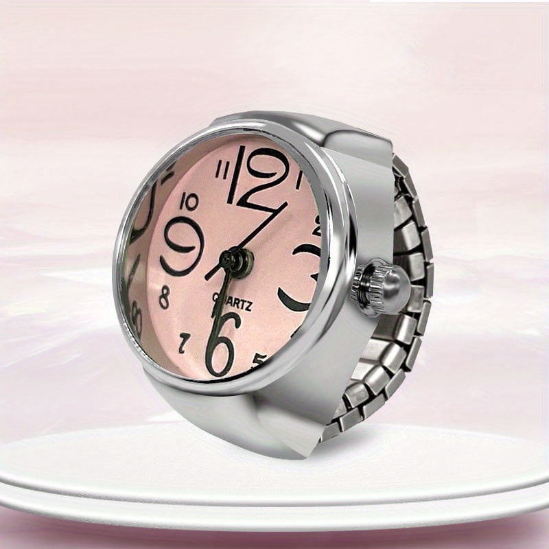 y2k round pointer quartz finger watch punk party elastic band ring watch gift for valentines day details 3
