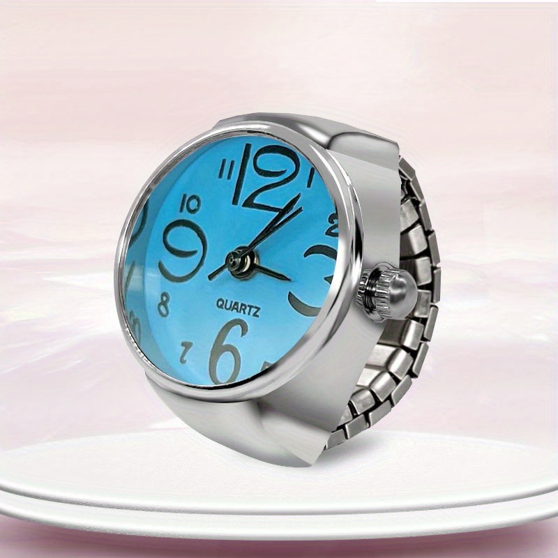 y2k round pointer quartz finger watch punk party elastic band ring watch gift for valentines day details 5