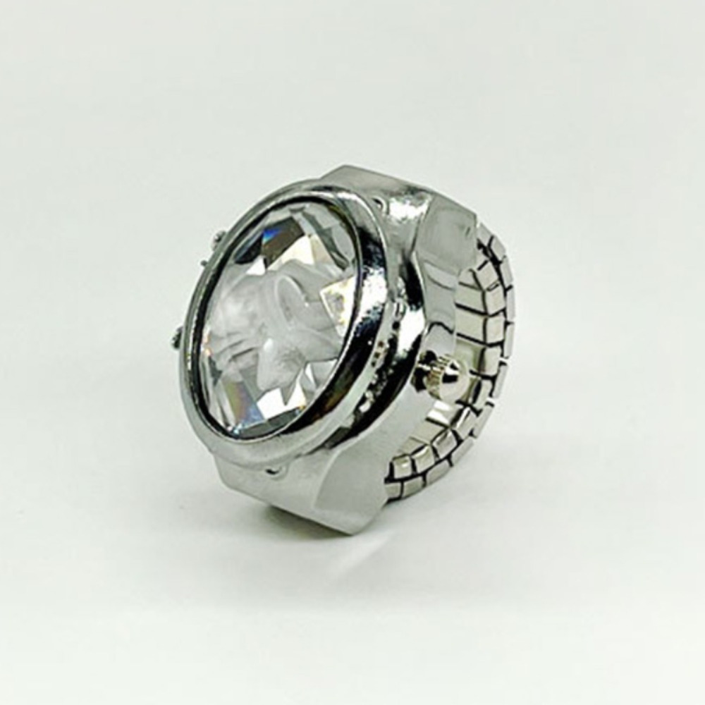 y2k luxury rhinestone quartz ring watch fashion stretchy band finger watch gift for women female details 1